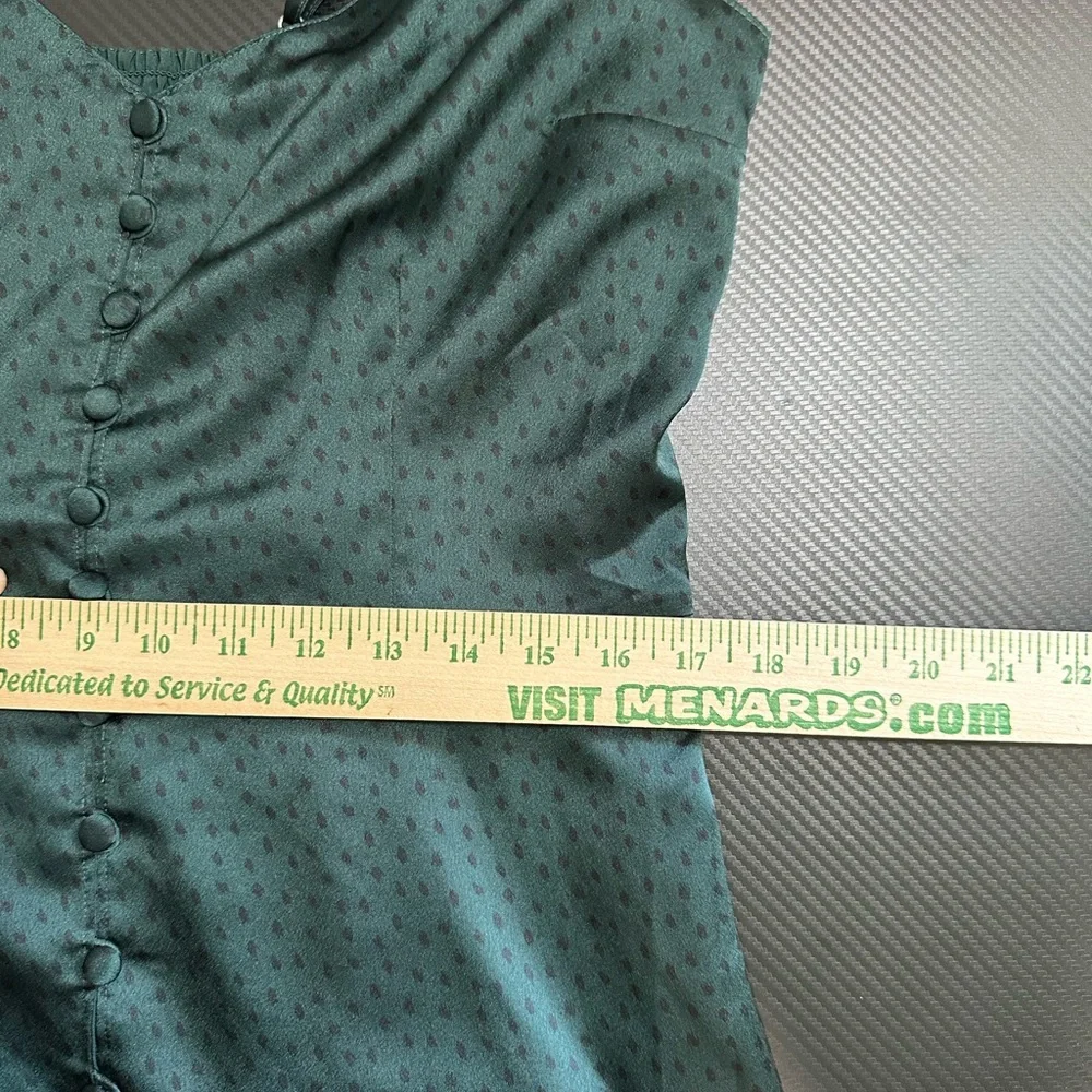 Abercrombie & Fitch Dark Green Satin Maxi Slip Dress